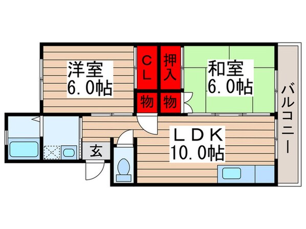 小松コーポⅡの物件間取画像